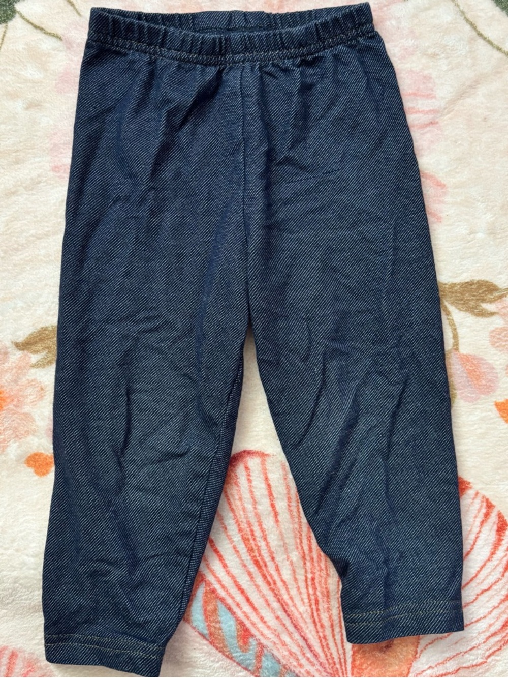 Carter's Dark Blue Elastic Waist Pull-On Jeans for Kids